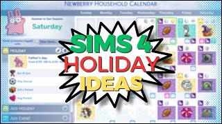 Sims 4 calendar system  Holiday ideas  Calendar mods [upl. by Casady]