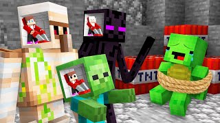 JJ Family Control Mobs MIND to KIDNAP Mikey in Minecraft Maizen [upl. by Peterman]