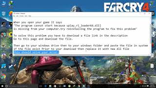 Far cry 4 Uplayr1loader64dll Error Fix [upl. by Quar459]