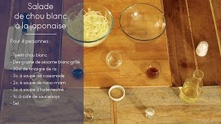 Recette  Salade de chou à la Japonaise  ELLE Cuisine [upl. by Nomihs]