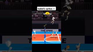 Isabels spikes ushijimaspike yujinishida youtubeshorts haikyuuThe spike volleyball Battles [upl. by Jacobo]