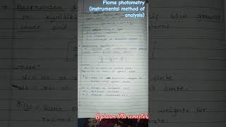 ।। FLAME PHOTOMETRY ।।instrumental analysis bpharmacy shortvideo Spharma123 [upl. by Joann]