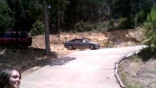 Cali tackling the driveway in reverse [upl. by Airtemed]