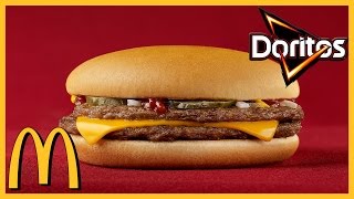 McDonalds Cheeseburger Unboxing Doritos Burger McEuphoria™ [upl. by Analah]