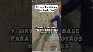 ✅Así es el repellado y aplanado ingeniero construccion arquitectura shorts viral [upl. by Kepner]