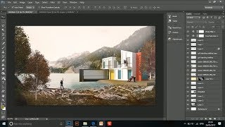 How to Architectural Visualization  Photoshop Tutorial [upl. by Egas]