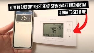 How To Reset Sensi Smart Thermostat ST 55 amp Set It Up [upl. by Analra978]