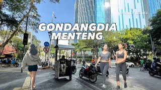 Jakarta Walking City Tour Naik Kereta Ke Gondangdia Menteng Lewat Gedung MNC Tower Lanjut Ke Monas [upl. by Leugar]