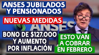 💥CUÁNTO cobrarán los JUBILADOS en FEBRERO 2024 nuevo BONO fechas de COBRO y AUMENTO por INFLACIÓN [upl. by Balliol]