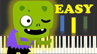 Creepy Zombies Theme Song Piano Tutorial EASY [upl. by Battista]