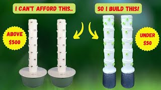 Build Your Own Affordable Hydroponic Grow Tower Under 50  Aeroponics  Vertical Garden [upl. by Ardin]