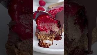 Nobake choc raspberry cheesecake nobake nobakerecipe veganrecipes cheesecake chocolate [upl. by Farlay73]