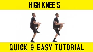 HOW TO DO PROPER HIGH KNEES  EXERCISE TUTORIAL [upl. by Ahsap]