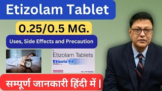 Etizolam Tablet 025 MG Uses in Hindi  Etizolam Tablet 05 MG Uses in Hindi [upl. by Atsylak]