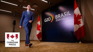 Trudeau wraps meeting with G20 allies [upl. by Aivilo]