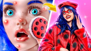 From Broke to Rich Doll Makeover We Adopted Broke Miraculous Ladybug [upl. by Ylellan]