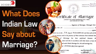 What Does Indian Law Say about Marriage  Decode  Factly [upl. by Galatia]