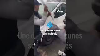 Un minibus détruit par des jeunes après un match de foot dans lEssonne [upl. by Brandtr326]