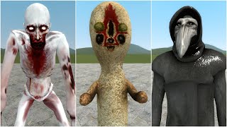 SCP096 VS SCP173 VS SCP049 in Garrys Mod [upl. by Goodson469]