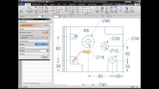 NX CAD 2D Drafting  Create inferred dimensions [upl. by Otinauj747]