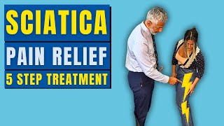 SCIATICA PAIN RELIEF TREATMENT 5 Step NonSurgical Treatment for Sciatica  Dr Ruminder Birk [upl. by Novyak]