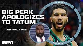 Kendrick Perkins APOLOGIZES to Jayson Tatum We need to mention him MORE for MVP  NBA Today [upl. by Terrena]