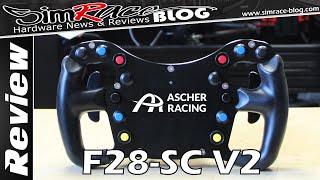 Review du volant F28SC V2 de ASCHER RACING  SimraceBlog [upl. by Notsirb850]