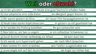 Weil oder obwohl [upl. by Lamee]