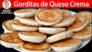 GORDITAS DE QUESO CREMA PHILADELPHIA  Vicky Receta Facil [upl. by Mikeb588]