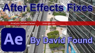 Adobe After Effects Fixes  3D Camera Tracking Analysis Solve Failed  by David Found [upl. by Ekoorb]