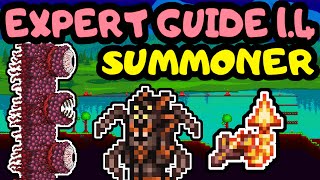 TERRARIA SUMMONER PROGRESSION GUIDE 5 Expert Wall of Flesh Boss Guide Easy Hardmode Spider Armour [upl. by Aeslehc262]