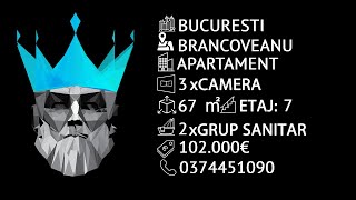 BUCURESTI Brancoveanu  Piata Sudului 3 camere2 baiProximitate metrou si Parc [upl. by Neerehs577]