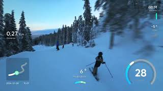 Skiing Insta360 X3 Kläppen Ski Resort 240108 Slope 23  Illern [upl. by Arreit542]