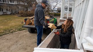 Planting the Cold Frames in Front of the Greenhouse 🌿🙌💚 Garden Answer [upl. by Llaccm]