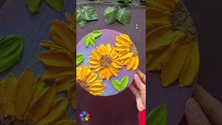 Diy Sunflower sculpture Art 🌻diy yt shorts creativity [upl. by Hacceber]