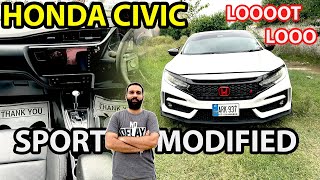 Honda Civic 2019 Sporti Modified  Walk Around  Price Specs  For Sale  Pakistan [upl. by Auqinimod307]