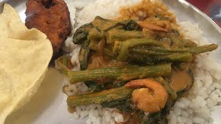 How to make Basale Soppu curry with Shrimps Malabar spinach [upl. by Ahselrak]