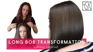 LOBLONG BOB HAIRCUT TRANSFORMATION  tutorial by SANJA KARASMAN [upl. by Trotta74]