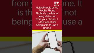 NoMoPhobia Three Out Of Four Indians Suffer From This Do You  ET Now  Smartphone Phobia [upl. by Reppiks304]