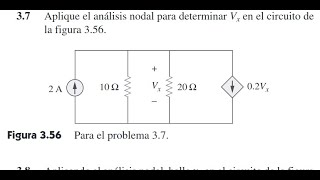 Analisis nodal Ejercicio 37  leyes de corrientes de kirchhoff  LCK  fuente dependiente [upl. by Schach]