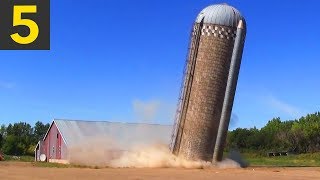 Top 5 Mesmerizing Silo Demolitions [upl. by Nosylla762]