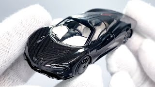 LCD MODELS McLaren Speedtail Carbon Black Unboxing and Close Up Look [upl. by Latsyrc]