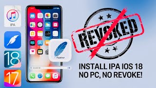 Install IPA Files on iPhone iOS 18 WITHOUT PC amp NO Revokes  Feather Signer iOS Latest Update [upl. by Omero]