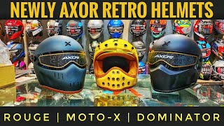 New Axor Retro Helmet  Axor MotoX  Axor Dominator  Axor Rouge  Axor Helmets  Detailed Review [upl. by Daffy]