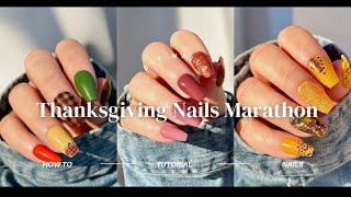 EASY Nails At Home  DIY Nails  Nail Tutorial Marathon  Color Blocking  Simple Nail Art  How To [upl. by Nonahs]