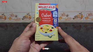 Weikfield Vanilla Flavour Custard Powder  Review [upl. by Allix318]