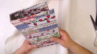 Scrap Fabric Junk Journal Covers [upl. by Erasme]