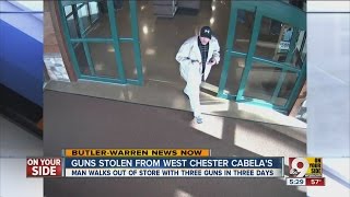 Same man stole 3 firearms from Cabelas West Chester Police Department says [upl. by Marcy511]