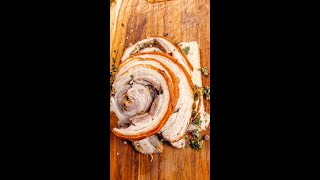 We made CRISPY Porchetta Sandwiches w UpbeatEats 🔥 Shorts [upl. by Inus]