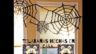 Manualidades para Hallowen ¿cómo hacer telarañas caseras [upl. by Llenrahs509]